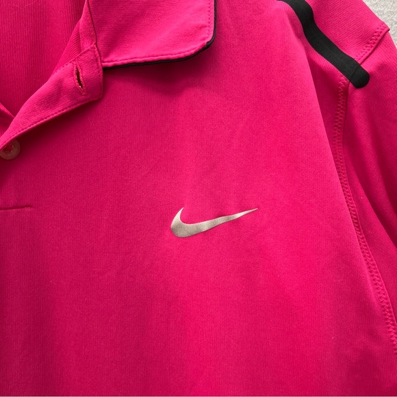 Pink Nike Golf Tour Performance Dri-Fit Men’s Short Sleeve Polo Shirt Size Large - Picture 2 of 5